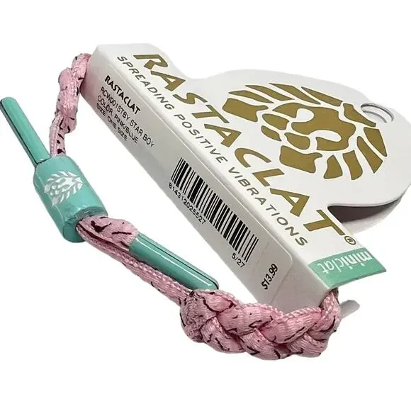 Rastaclat pink teal star boy bracelet miniclat NWT - Picture 2 of 2